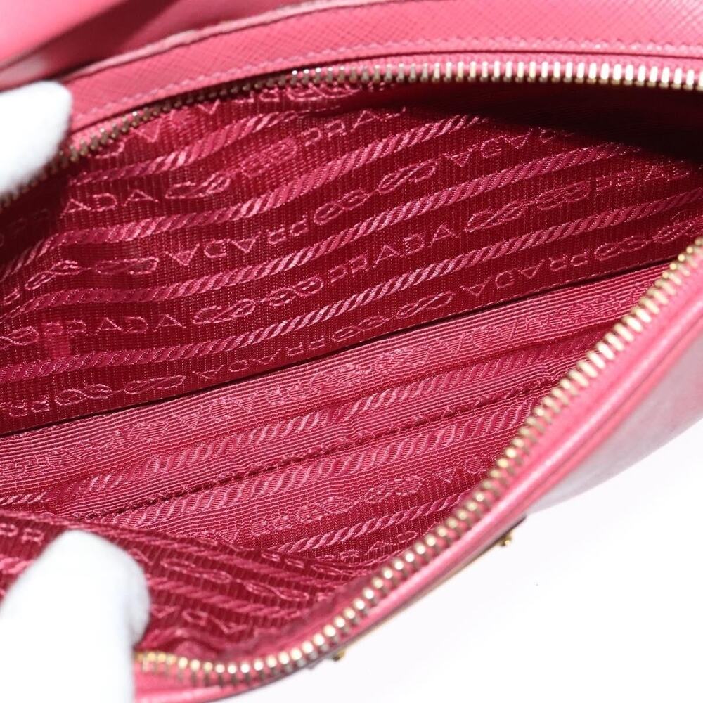Prada Leather Shoulder Bag Saffiano Pink - Picture 11 of 15